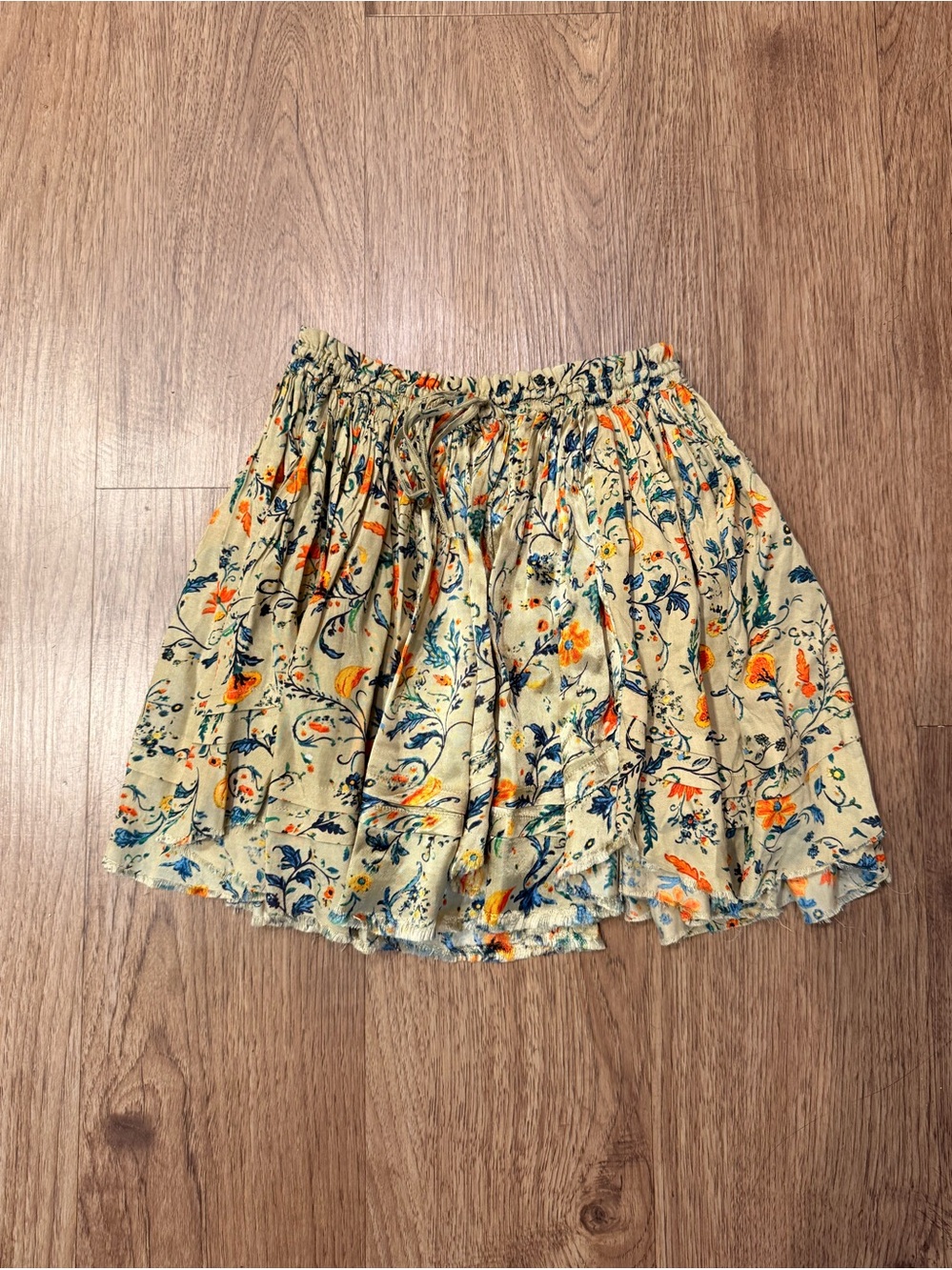 Free People FP One Third Charm Printed Mini Skirt in Green Combo Size XS NWT - Picture 5 of 8